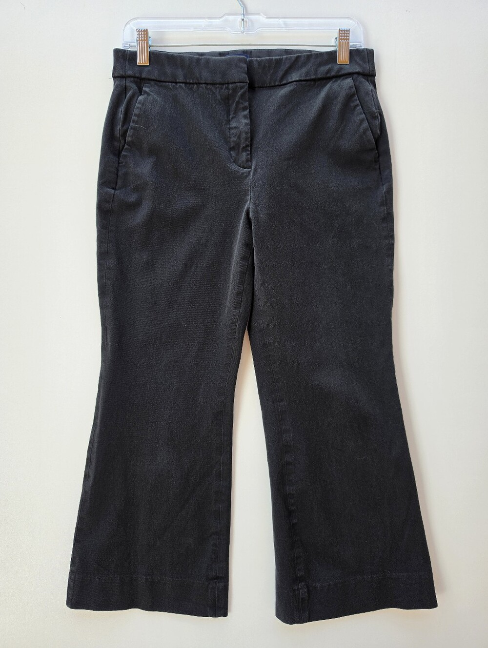 J. Crew Kelsey Flare Cropped Black Trouser Pants